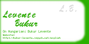 levente bukur business card